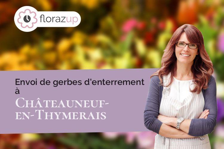 coeur de fleurs pour un décès à Châteauneuf-en-Thymerais (Eure-et-Loir/28170)