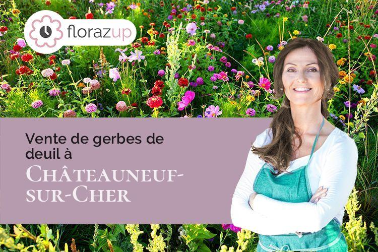 créations de fleurs pour un décès à Châteauneuf-sur-Cher (Cher/18190)