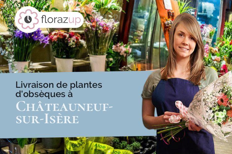 couronnes florales pour des funérailles à Châteauneuf-sur-Isère (Drôme/26300)