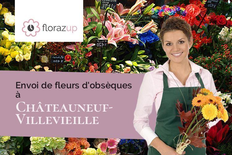 couronnes de fleurs pour un enterrement à Châteauneuf-Villevieille (Alpes-Maritimes/06390)