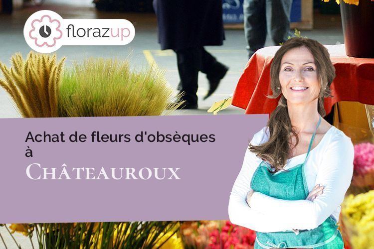 croix de fleurs pour un enterrement à Châteauroux (Indre/36000)