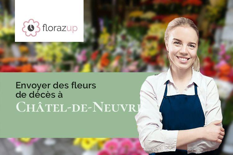 bouquets de fleurs pour des obsèques à Châtel-de-Neuvre (Allier/03500)