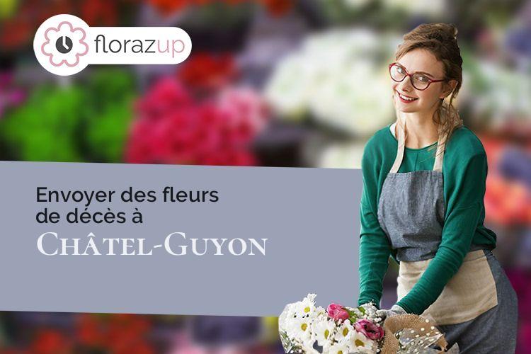 coeur de fleurs pour un deuil à Châtel-Guyon (Puy-de-Dôme/63140)