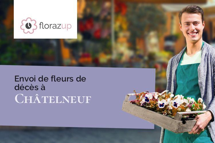 couronnes florales pour un enterrement à Châtelneuf (Loire/42940)