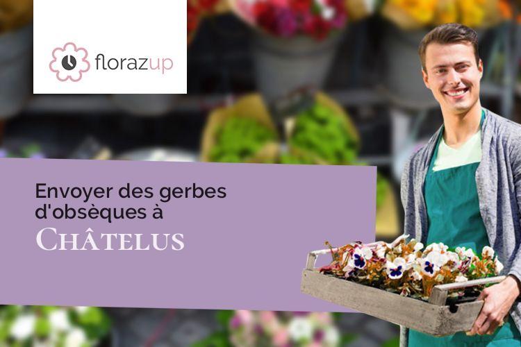 couronnes de fleurs pour un enterrement à Châtelus (Isère/38680)