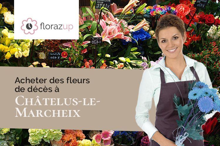 gerbes de fleurs pour un enterrement à Châtelus-le-Marcheix (Creuse/23430)