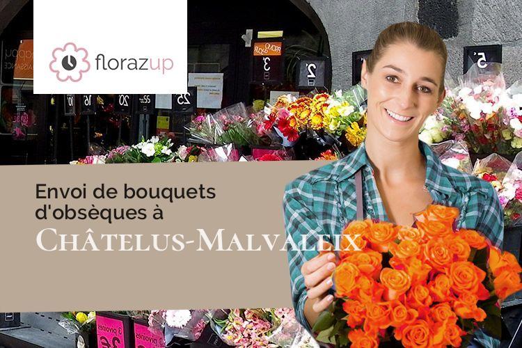 compositions florales pour un enterrement à Châtelus-Malvaleix (Creuse/23270)