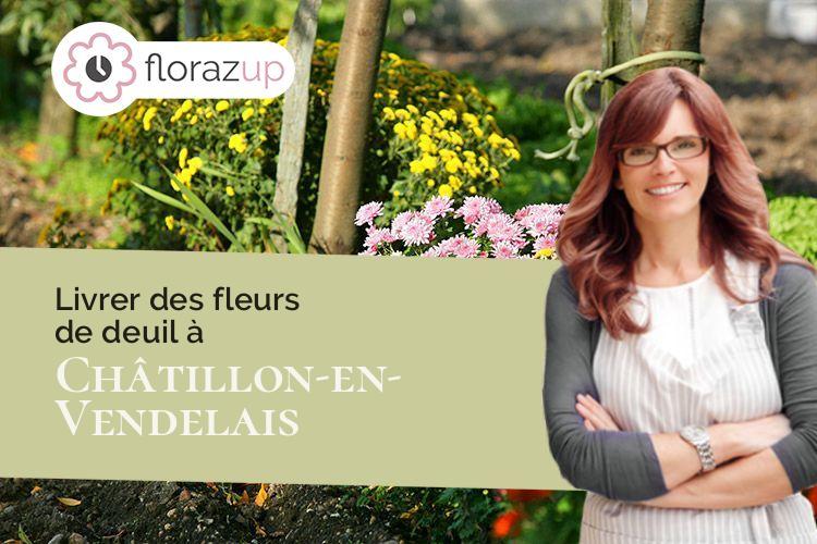 gerbes de fleurs pour un enterrement à Châtillon-en-Vendelais (Ille-et-Vilaine/35210)