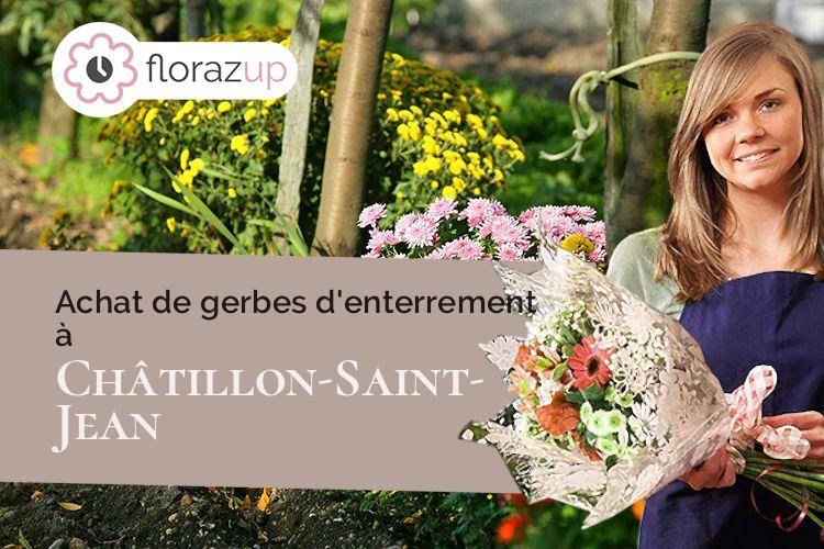 fleurs deuil pour un enterrement à Châtillon-Saint-Jean (Drôme/26750)