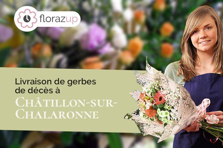 bouquets de fleurs pour des funérailles à Châtillon-sur-Chalaronne (Ain/01400)