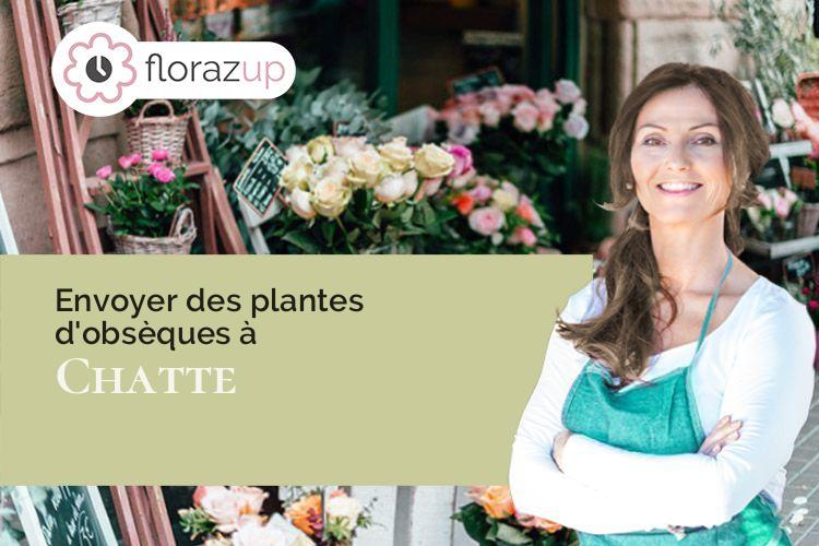 croix de fleurs pour un décès à Chatte (Isère/38160)