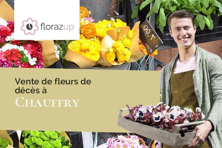 couronnes florales pour un deuil à Chauffry (Seine-et-Marne/77169)