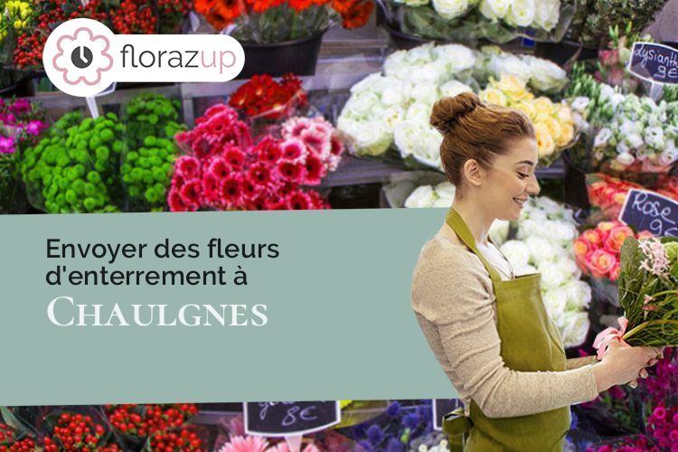 couronnes de fleurs pour un deuil à Chaulgnes (Nièvre/58400)