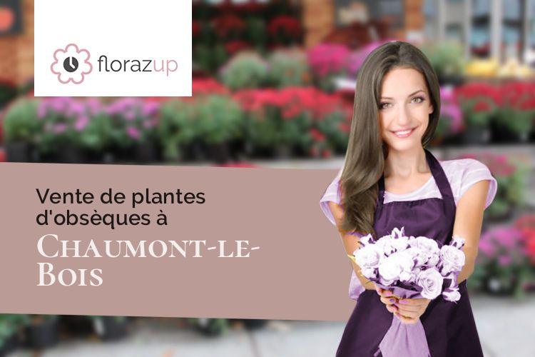 couronnes de fleurs pour des funérailles à Chaumont-le-Bois (Côte-d'Or/21400)