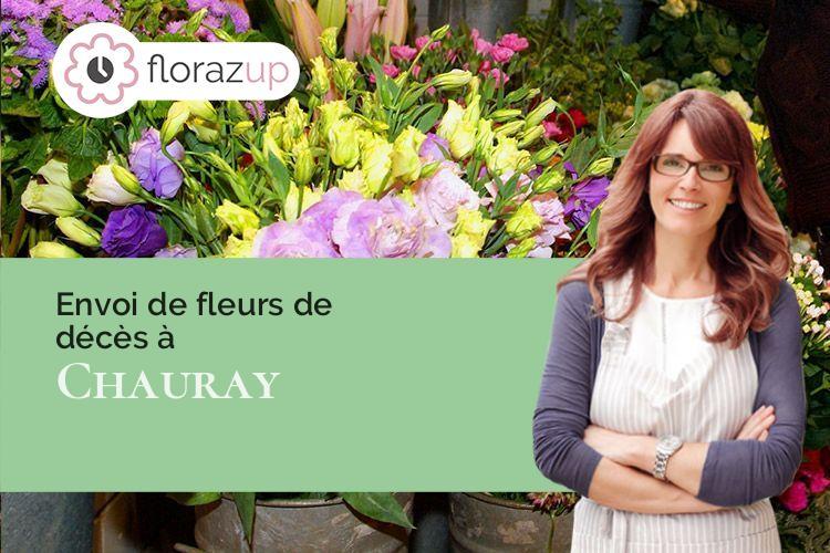 compositions florales pour un deuil à Chauray (Deux-Sèvres/79180)