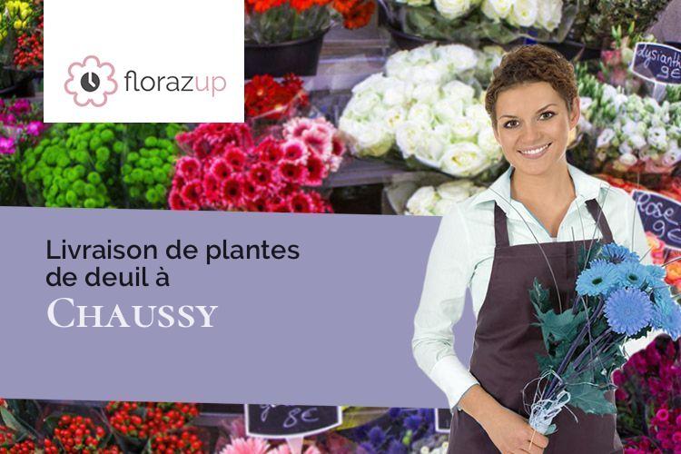 compositions florales pour des obsèques à Chaussy (Loiret/45480)