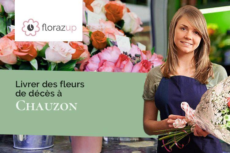coeurs de fleurs pour des funérailles à Chauzon (Ardèche/07120)