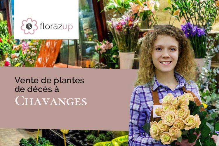 coupes de fleurs pour un enterrement à Chavanges (Aube/10330)