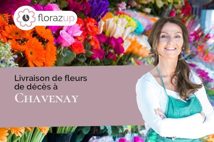 fleurs deuil pour des funérailles à Chavenay (Yvelines/78450)
