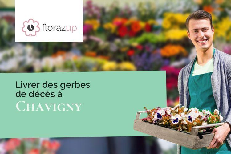 créations florales pour un deuil à Chavigny (Aisne/02880)