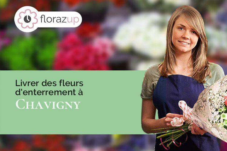 gerbes de fleurs pour des funérailles à Chavigny (Meurthe-et-Moselle/54230)