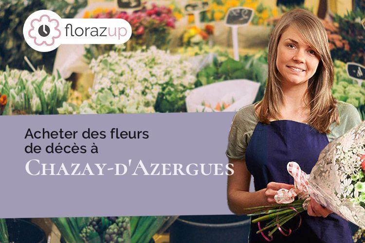 gerbes de fleurs pour des funérailles à Chazay-d'Azergues (Rhône/69380)
