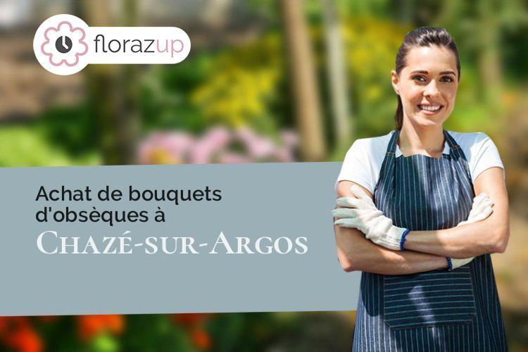 croix de fleurs pour un enterrement à Chazé-sur-Argos (Maine-et-Loire/49500)