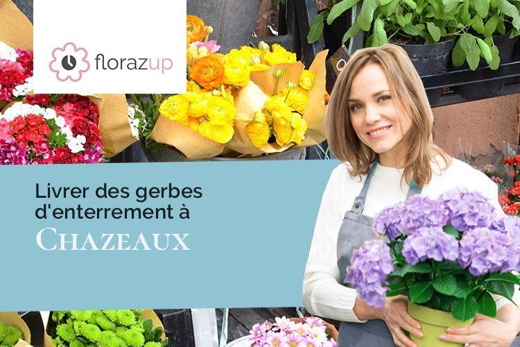 couronnes florales pour des obsèques à Chazeaux (Ardèche/07110)