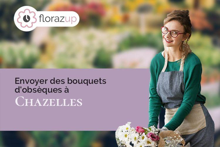 gerbes de fleurs pour un enterrement à Chazelles (Charente/16380)