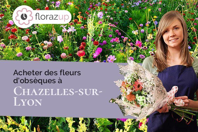 compositions florales pour une crémation à Chazelles-sur-Lyon (Loire/42140)