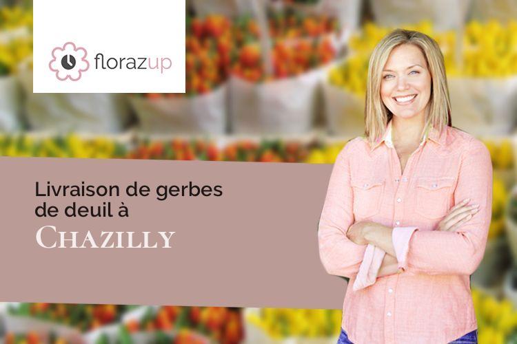 fleurs deuil pour un deuil à Chazilly (Côte-d'Or/21320)