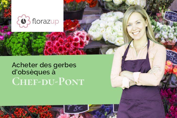 couronnes florales pour une crémation à Chef-du-Pont (Manche/50480)