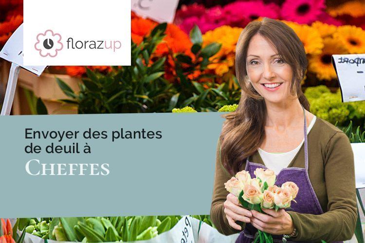 compositions de fleurs pour un décès à Cheffes (Maine-et-Loire/49125)