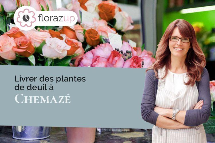 couronnes florales pour des obsèques à Chemazé (Mayenne/53200)
