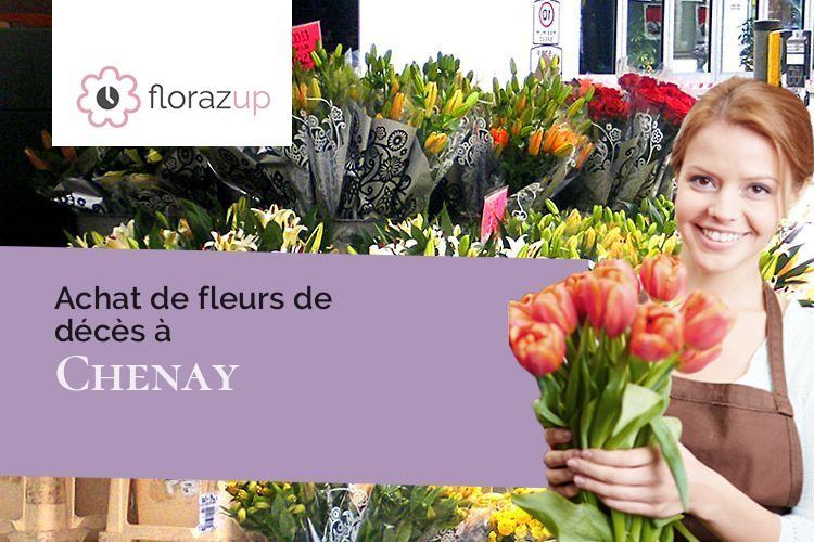 créations de fleurs pour des funérailles à Chenay (Marne/51140)