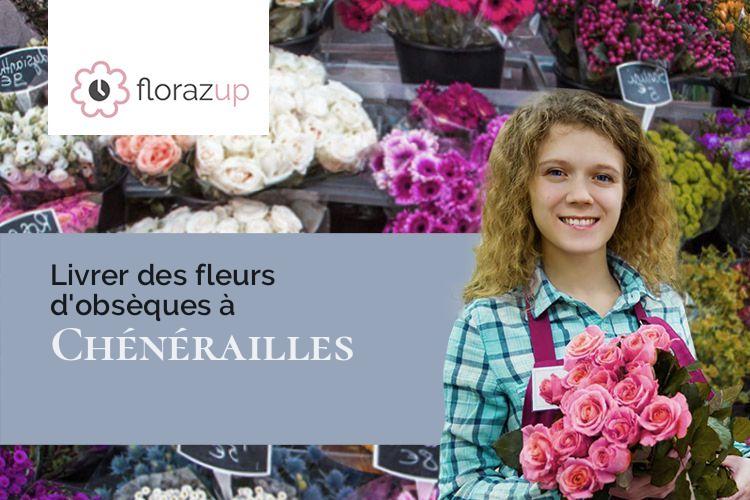 coeurs de fleurs pour des obsèques à Chénérailles (Creuse/23130)