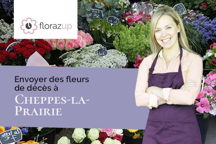 compositions florales pour des funérailles à Cheppes-la-Prairie (Marne/51240)