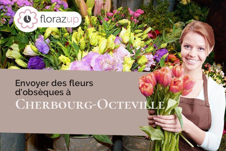 croix de fleurs pour un enterrement à Cherbourg-Octeville (Manche/50100)