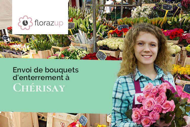 couronnes de fleurs pour un enterrement à Chérisay (Sarthe/72610)