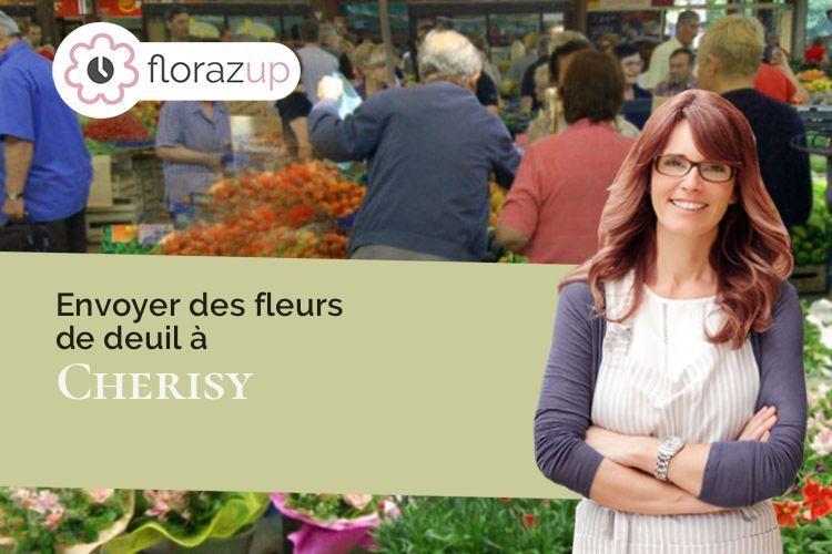 fleurs deuil pour un décès à Cherisy (Eure-et-Loir/28500)