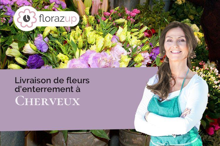 gerbes de fleurs pour des obsèques à Cherveux (Deux-Sèvres/79410)