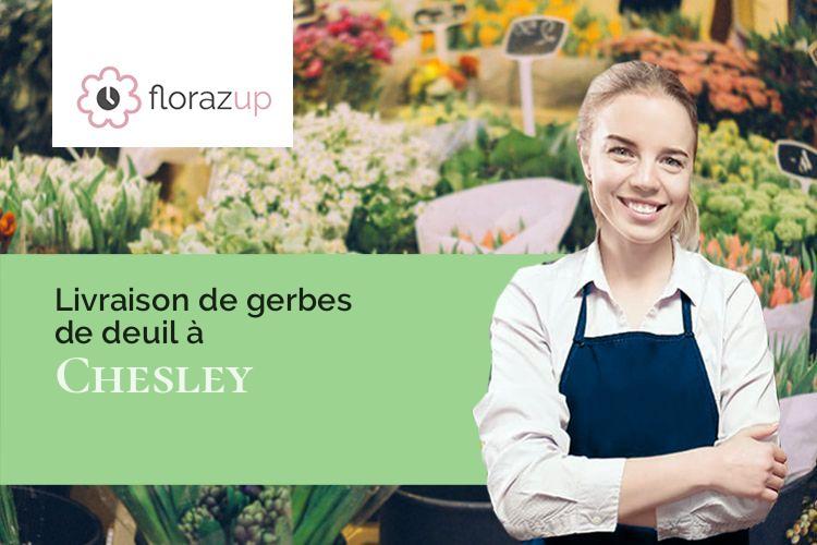 coeurs de fleurs pour un décès à Chesley (Aube/10210)