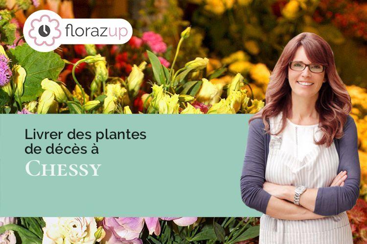 gerbes de fleurs pour un deuil à Chessy (Seine-et-Marne/77700)
