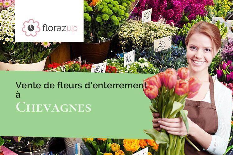 fleurs deuil pour des funérailles à Chevagnes (Allier/03230)