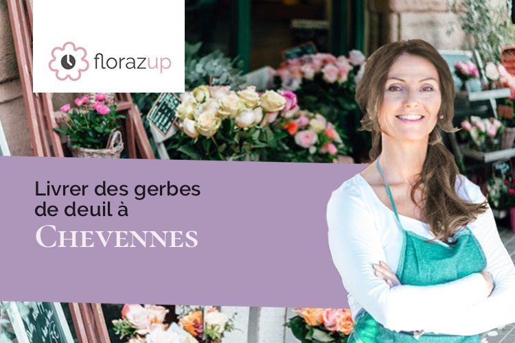 coupes de fleurs pour un enterrement à Chevennes (Aisne/02250)