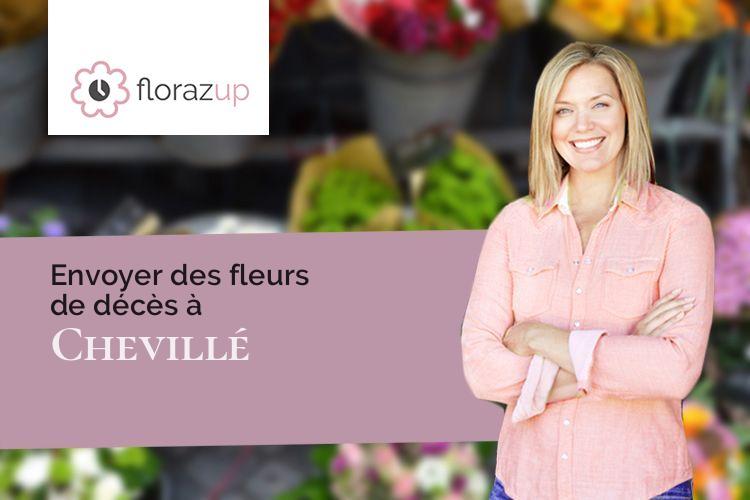 compositions de fleurs pour un enterrement à Chevillé (Sarthe/72350)