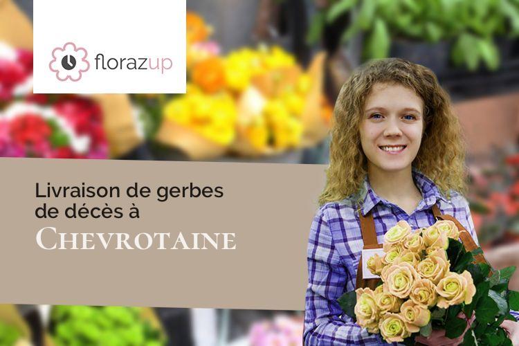 couronnes florales pour une crémation à Chevrotaine (Jura/39130)