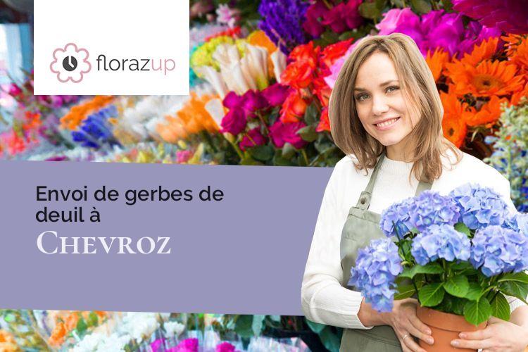 compositions florales pour des funérailles à Chevroz (Doubs/25870)