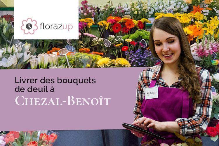 gerbes de fleurs pour des funérailles à Chezal-Benoît (Cher/18160)