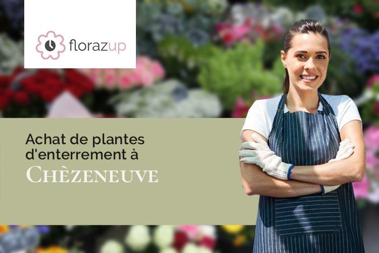 couronnes de fleurs pour un deuil à Chèzeneuve (Isère/38300)